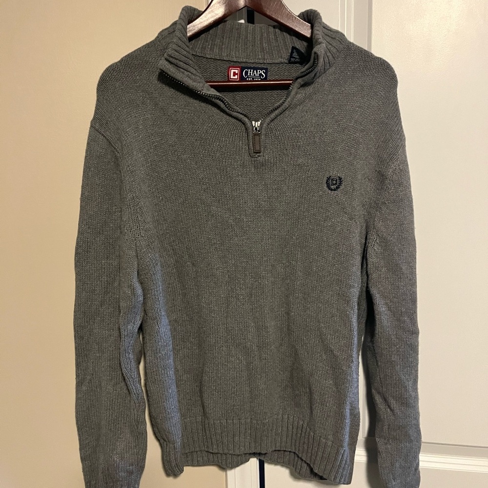 Chaps Gray Men's Quarter-Zip